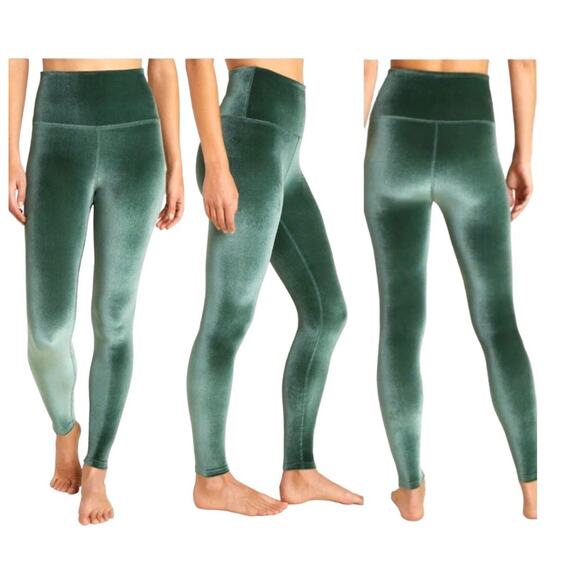 Beyond Yoga Velvet Motion High Waisted Midi Leggings Forest Green XL NWT - Picture 10 of 10